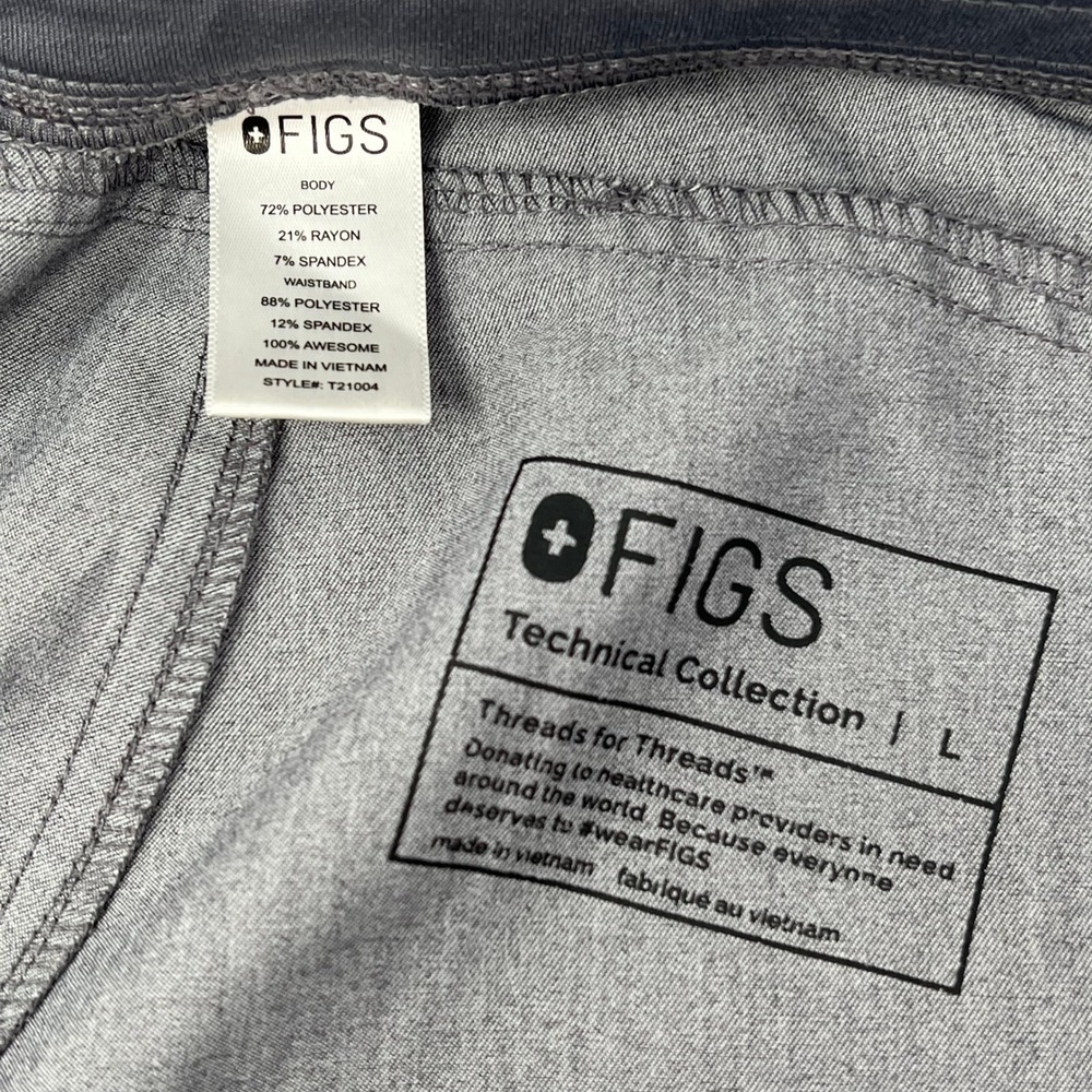 FIGS Kade Cargo Scrub Pants Graphite Gray Technical Collection Large T21004 - Picture 4 of 6